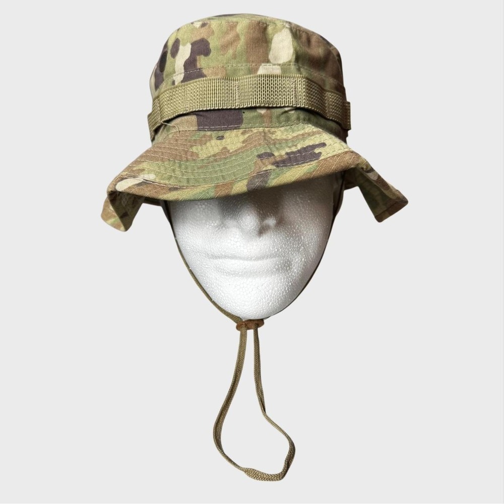 Vintage Army Issued Mil surp Camo Bucket Hat Wasteland Weekend Post Apocalyptic